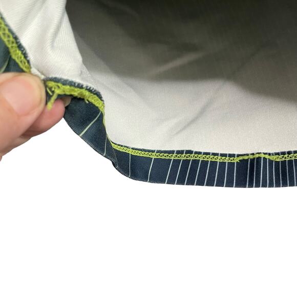 Nike Womens Size XS Fitted Athletic Tank Top Built in Bra Sleeveless Yellow Blue - Picture 14 of 16